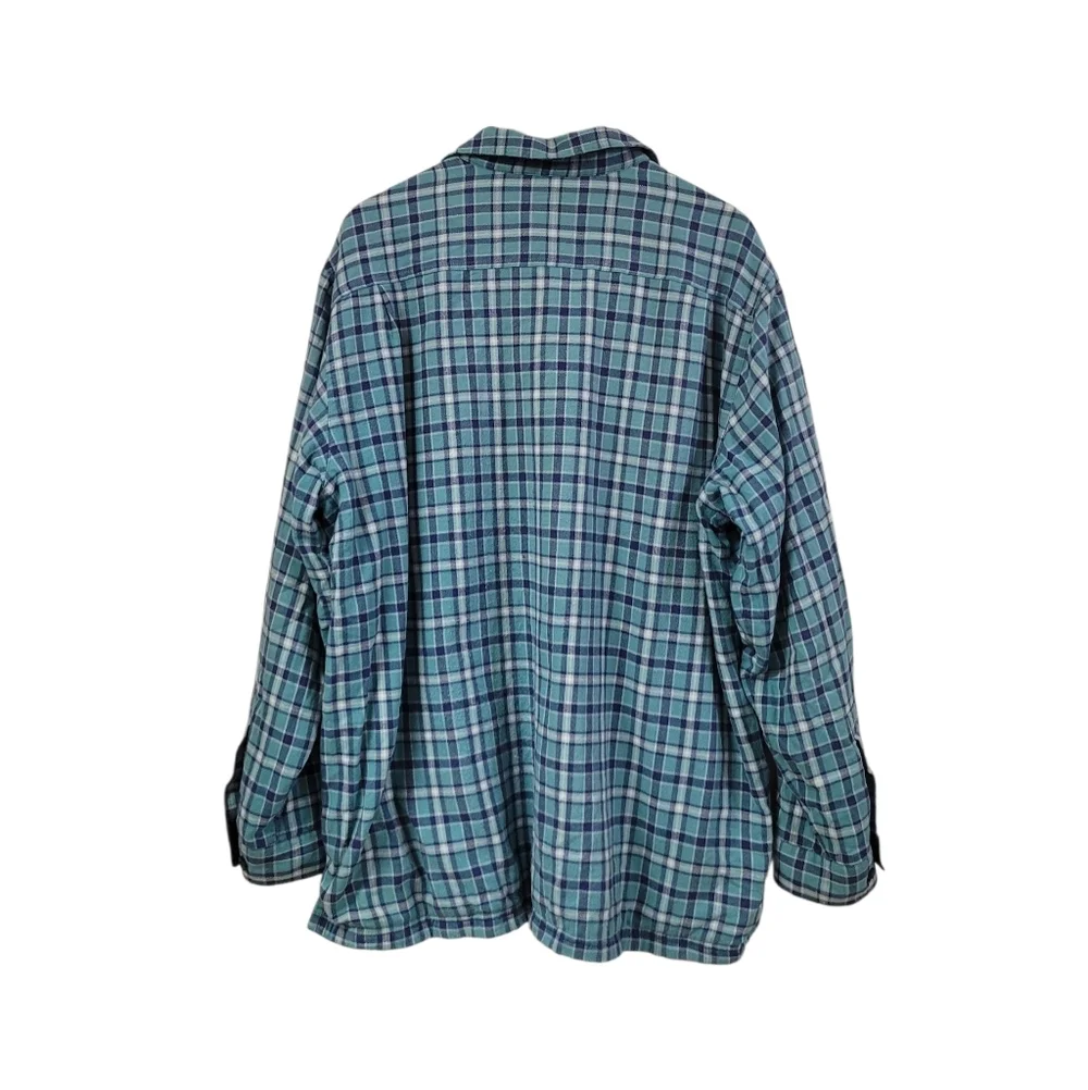 L.L. Bean Traditional Flannel Fleece Lined Shirt Jacket Size XL Plaid Shacket